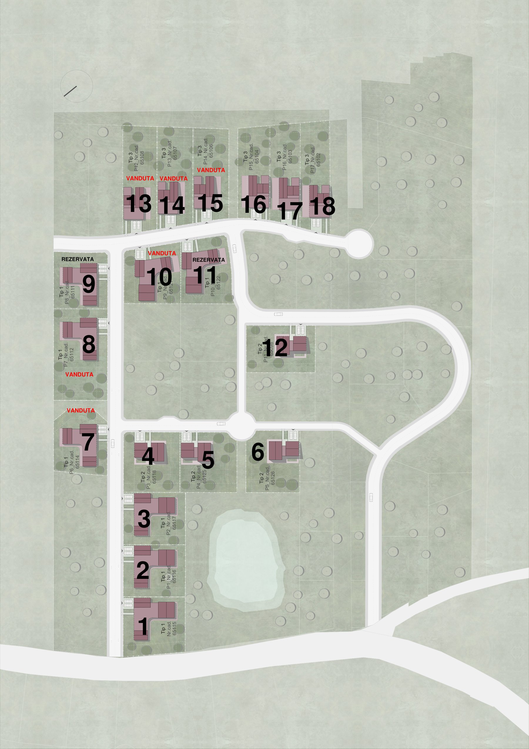 Plan general ansamblu parcele Salicea