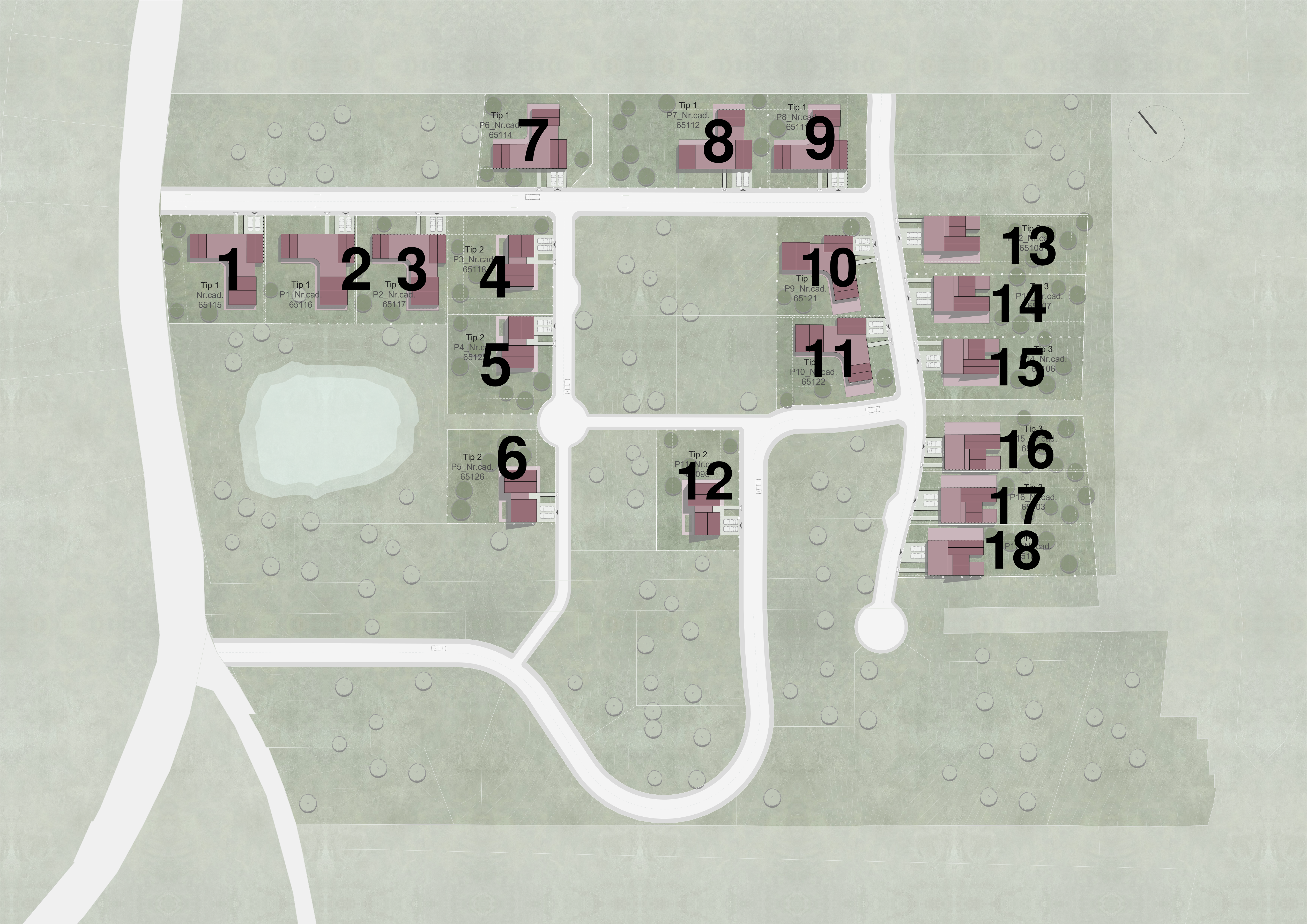 Plan general ansamblu parcele Salicea